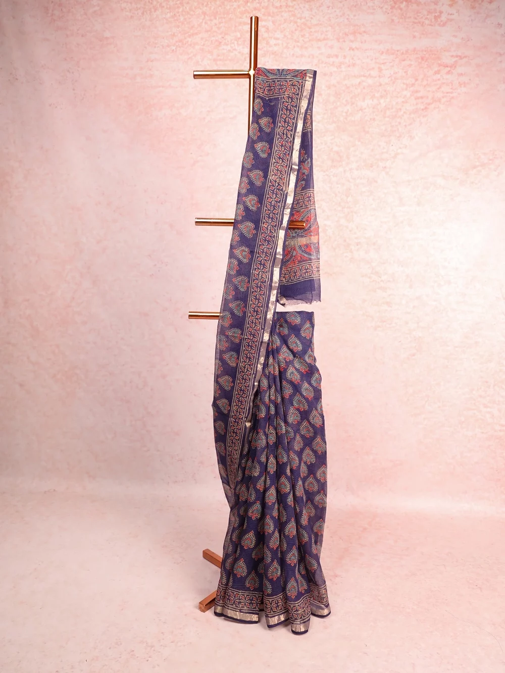 Indigo Cotton Kota Saree