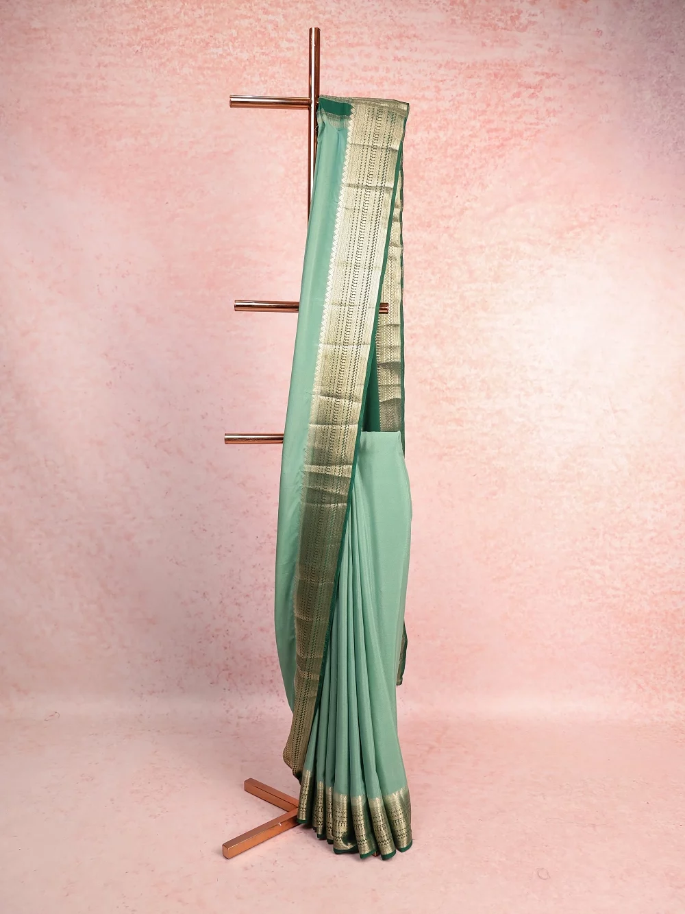 Light Green Semi Georgette Saree