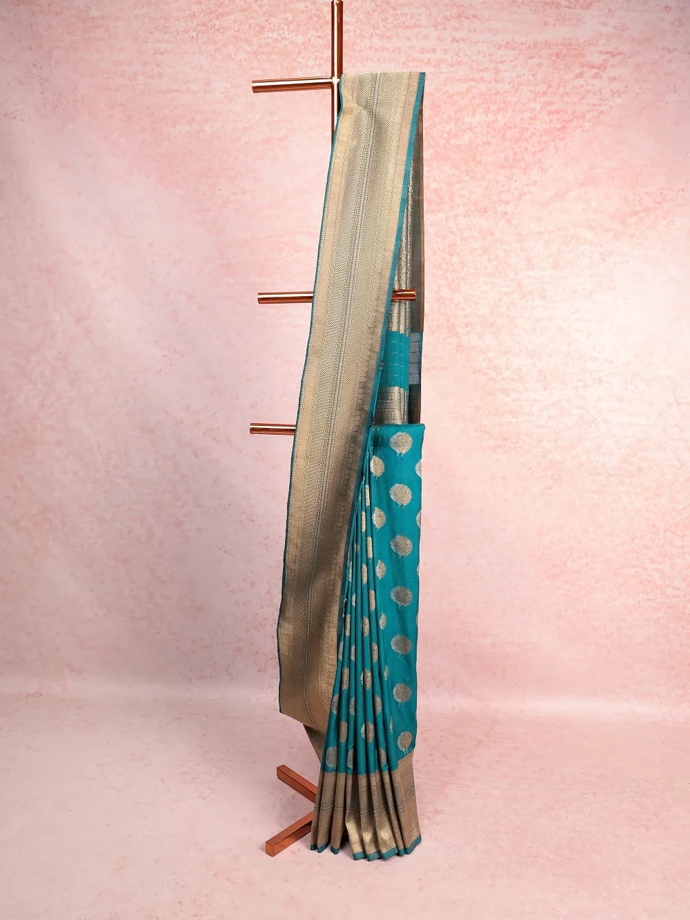 Peacock Green Georgette Chiffon Saree