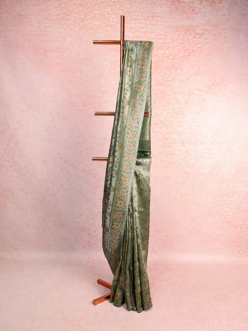 Green Semi Tissue Saree