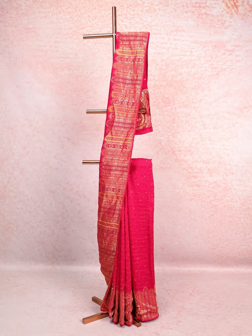 Red Bandini Saree