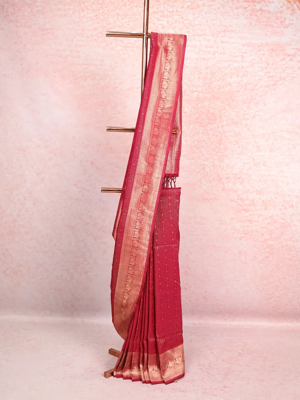 Maroon Semi Silk Saree