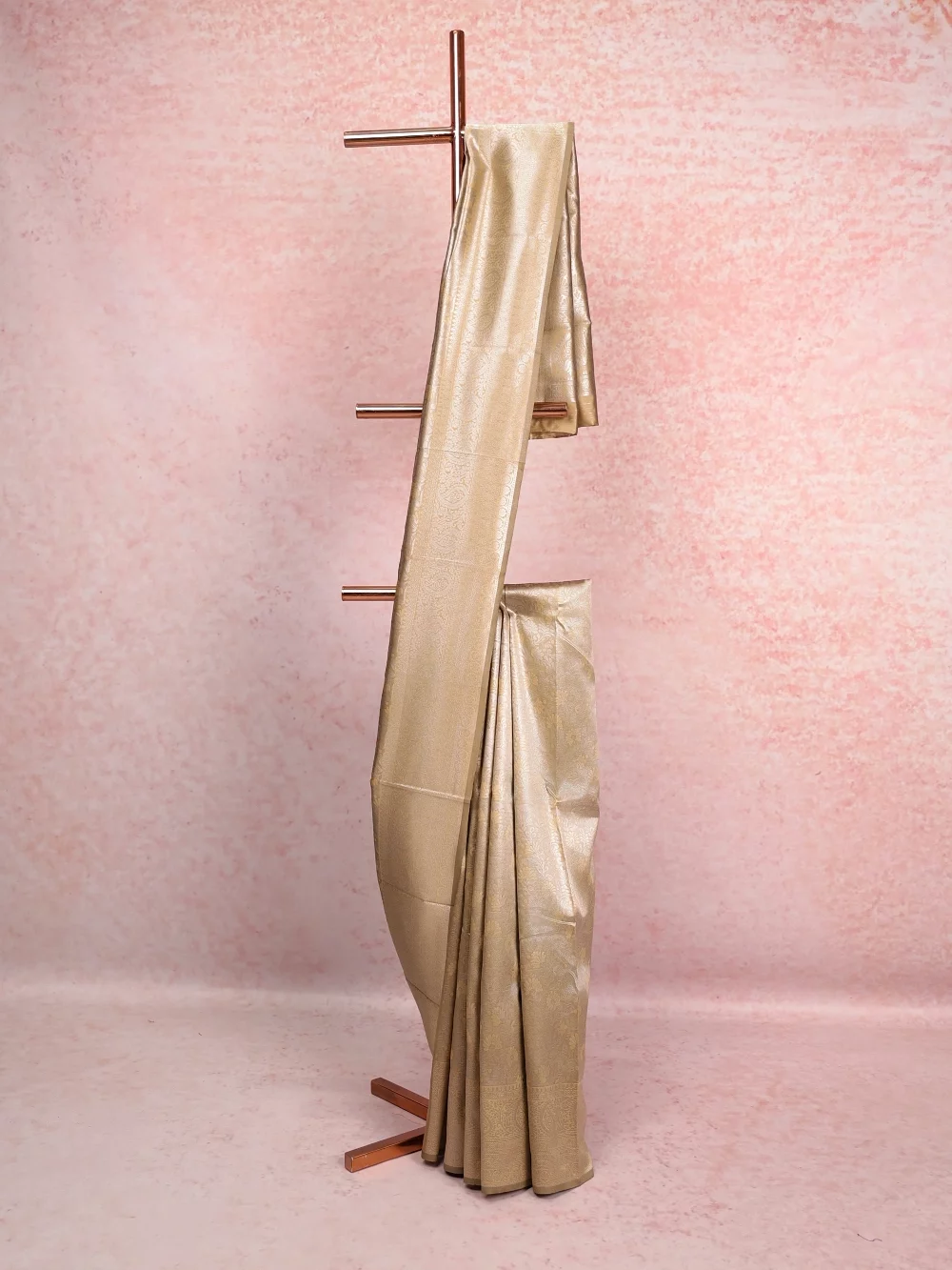 Chikku Colour Semi Silk Saree