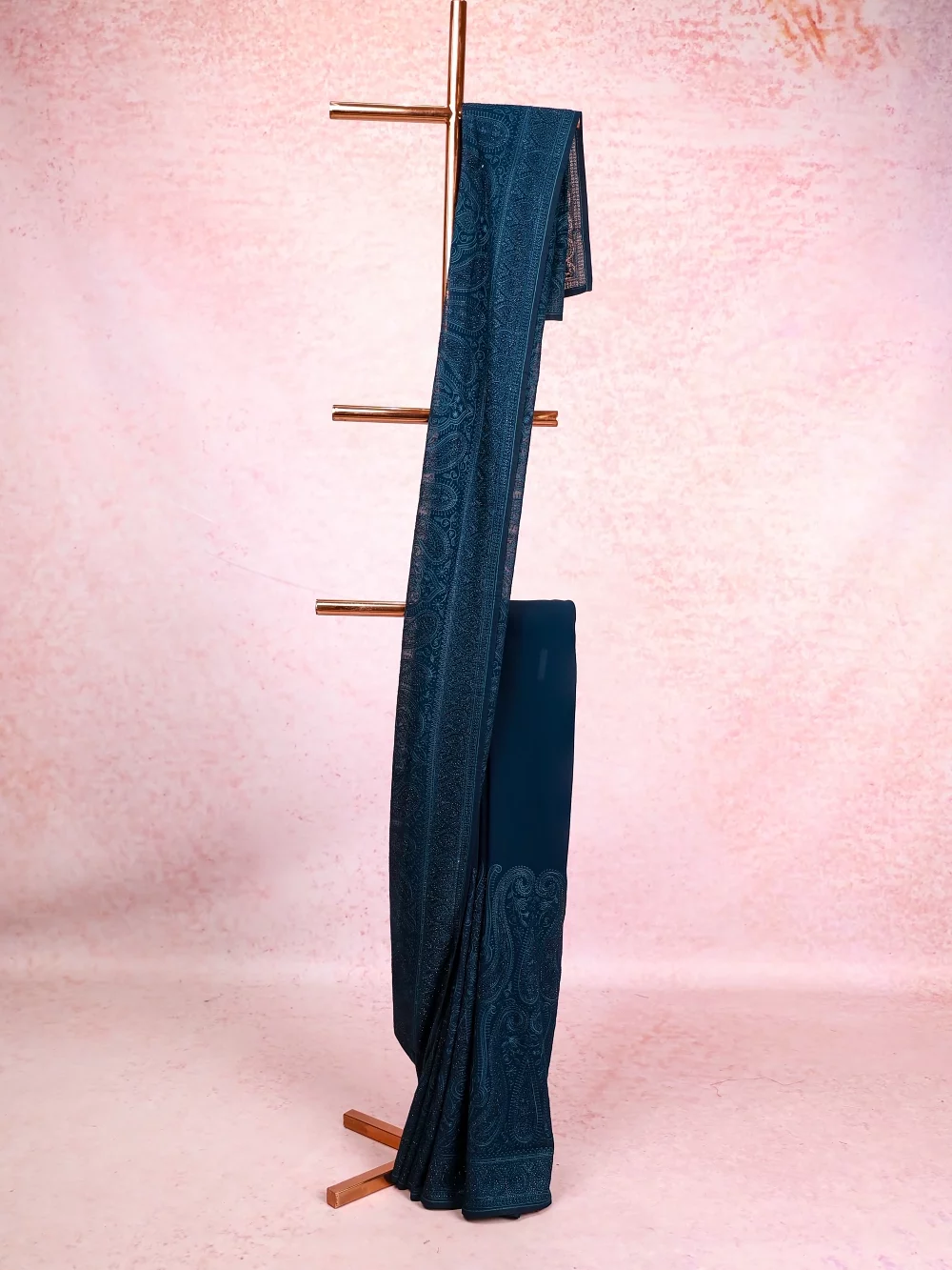 Blue Georgette Saree