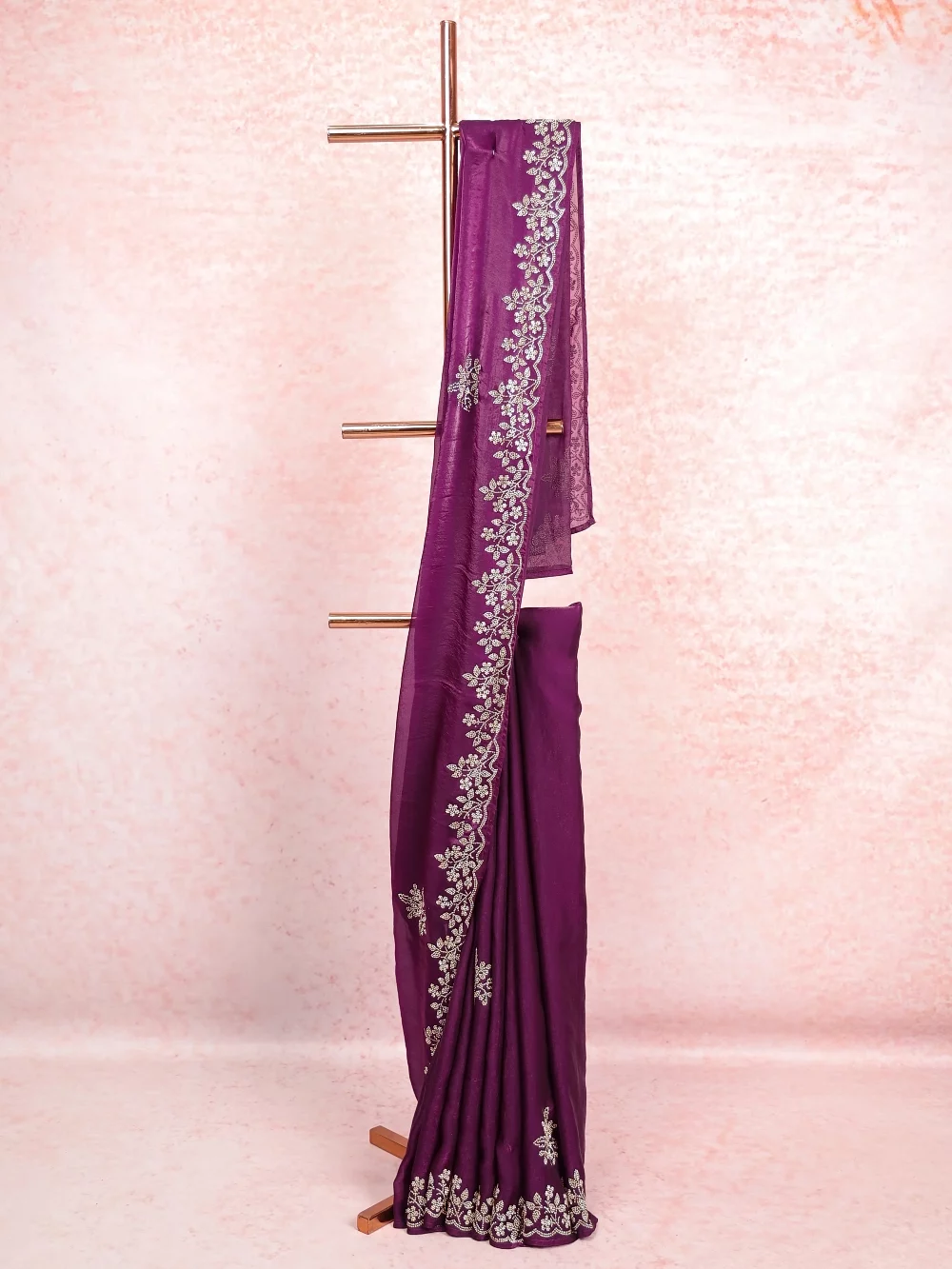 Violet Organza Saree