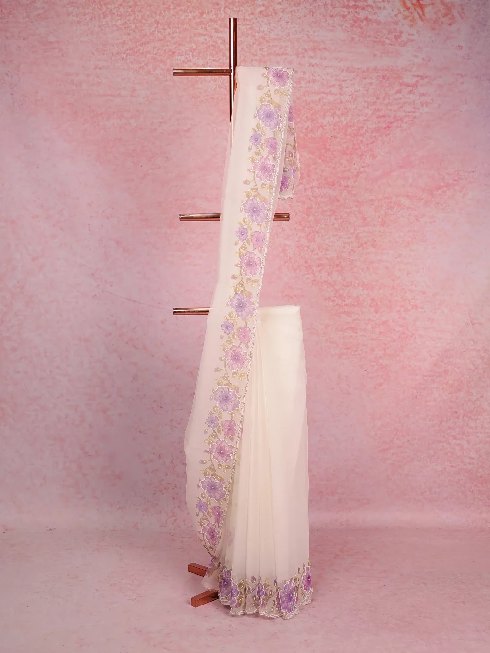 Off White Organza Saree