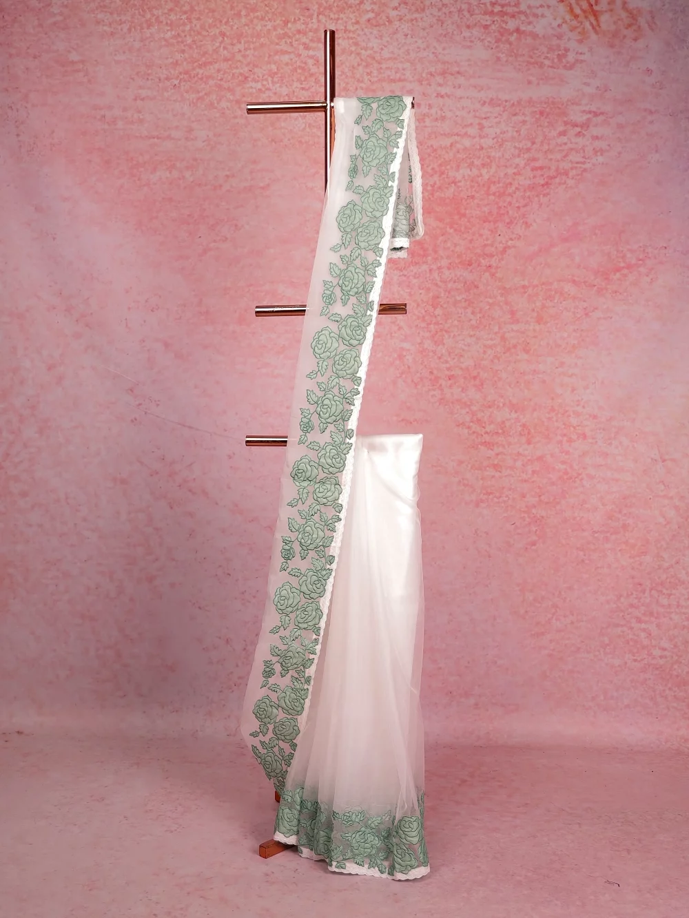White Organza Saree