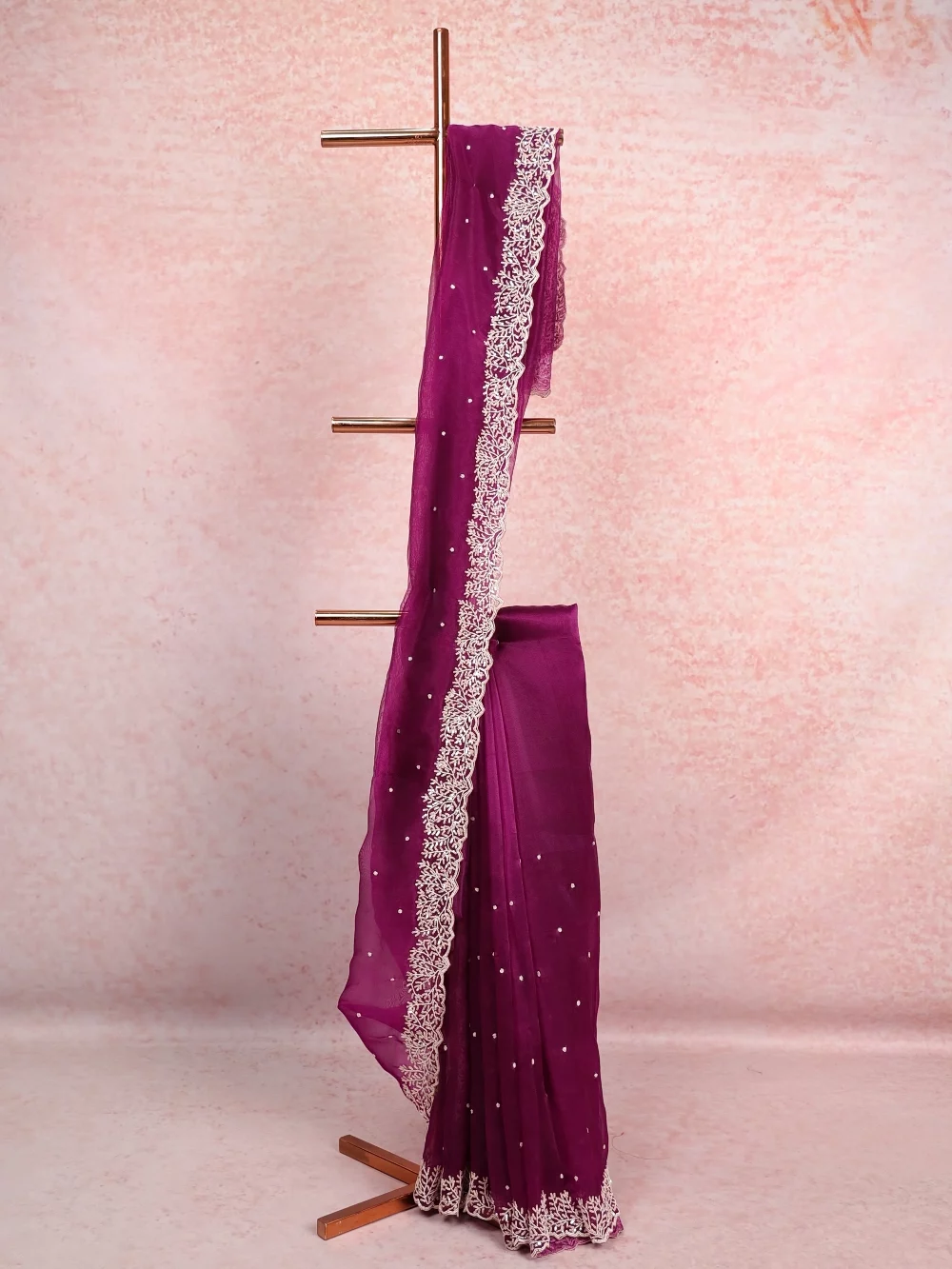 Purple Tissue Organza Saree