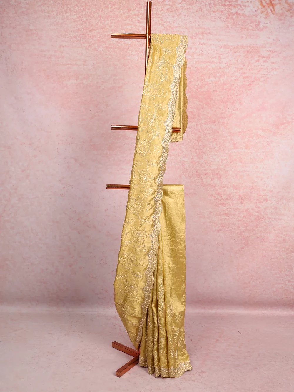 Gold Organza Saree