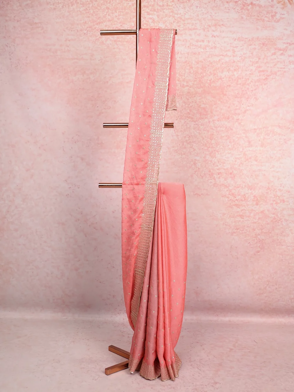 Orange Organza Saree