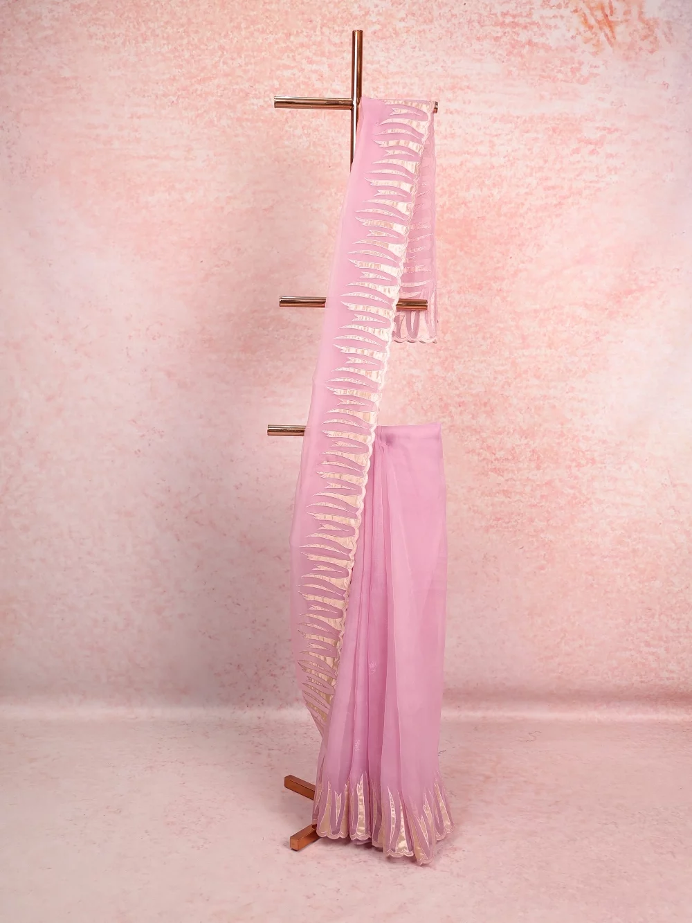 Onion Pink Organza Saree