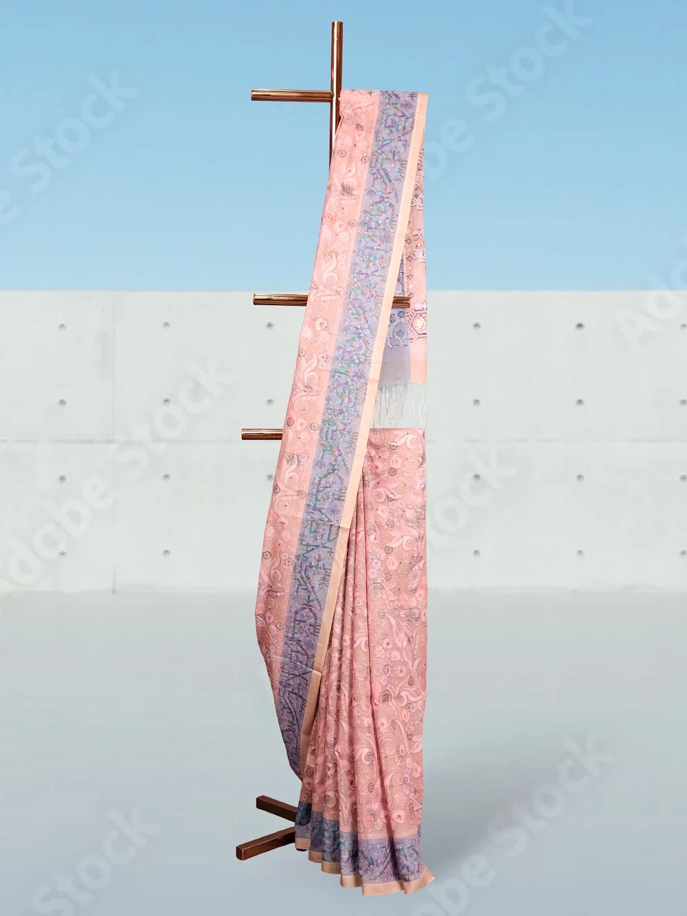 Pink Dhaka Cotton Saree