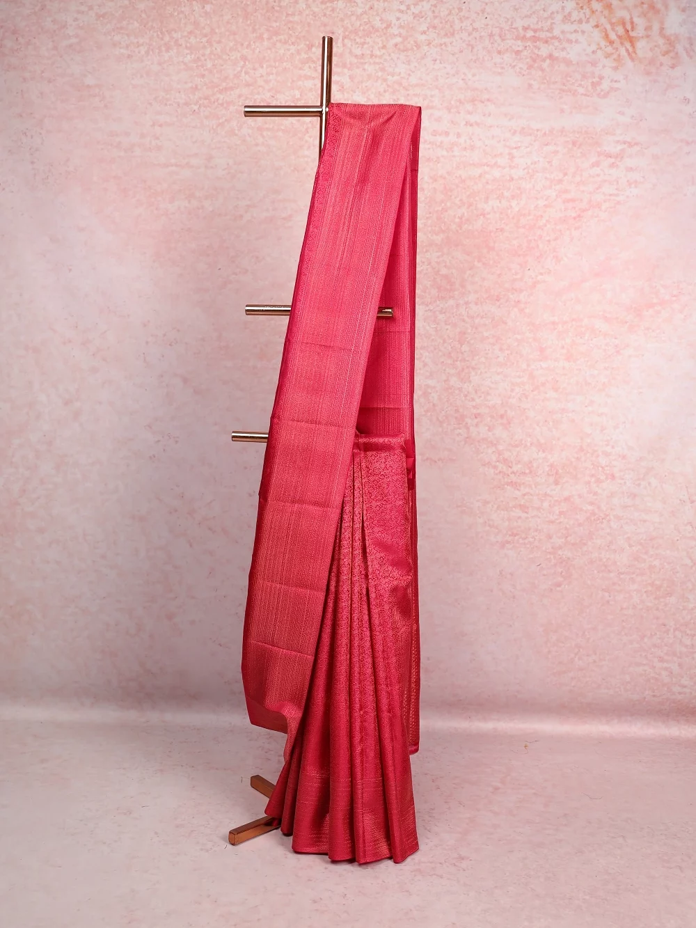 Reddish Maroon Kancheepuram Silk Saree