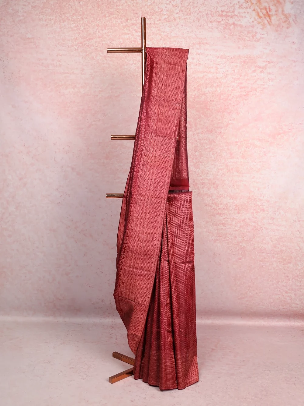 Maroon Kancheepuram Silk Saree