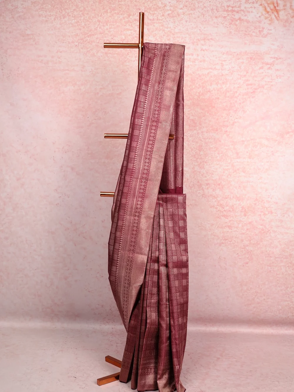 Wine Kancheepuram Silk Saree