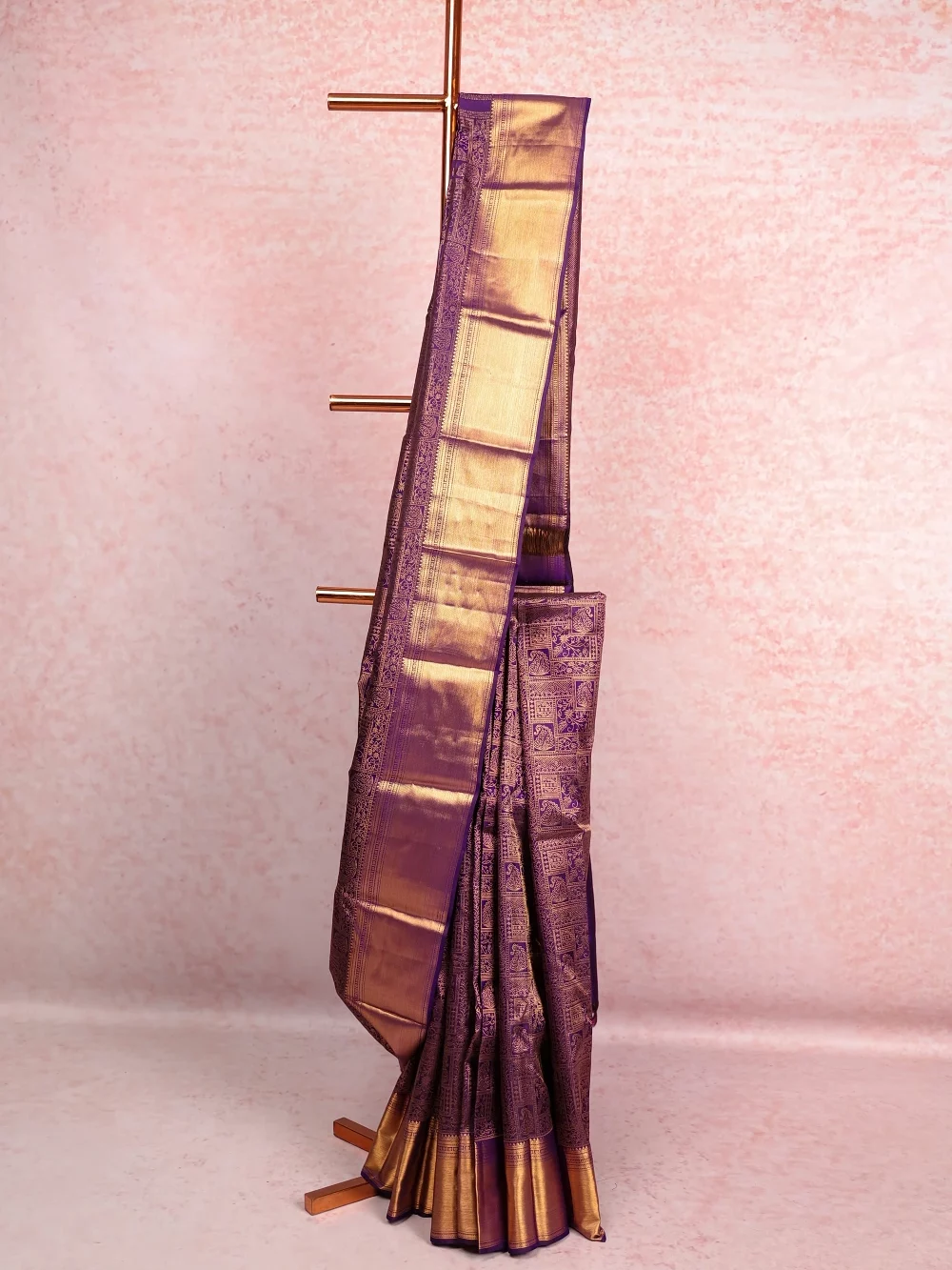 Violet Kancheepuram Silk Saree