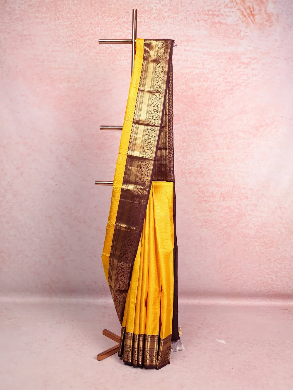Yellow Kancheepuram Silk Saree