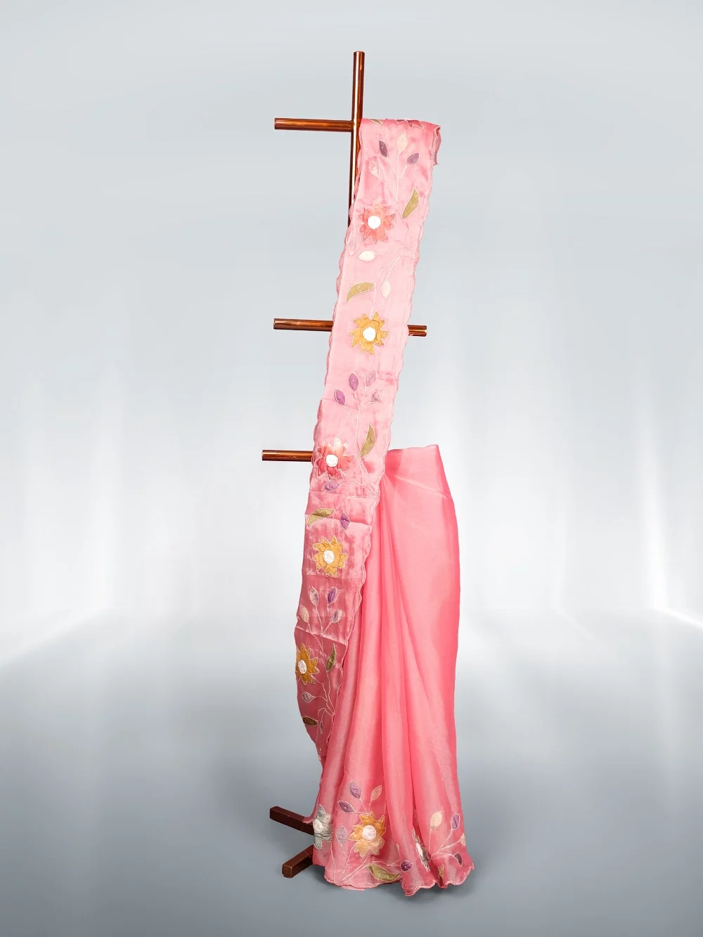 Pink Tissue Organza Saree