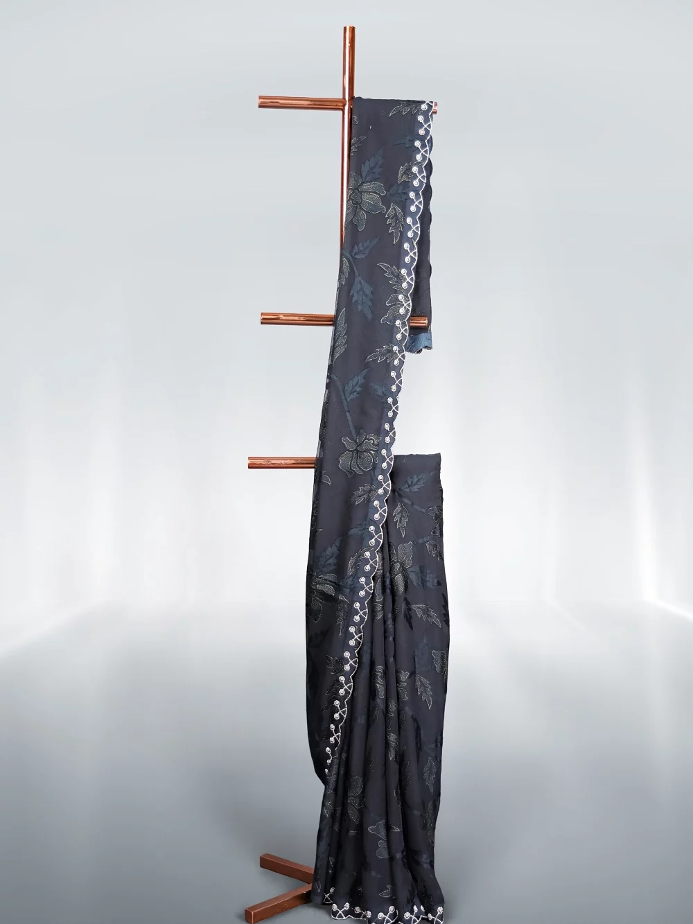 Black Georgette Saree