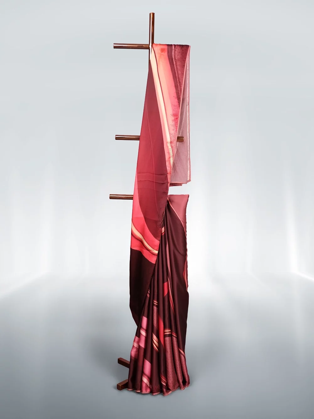 Multicolour Crepe Saree