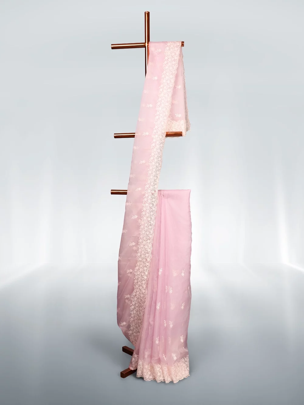 Pink Organza Saree