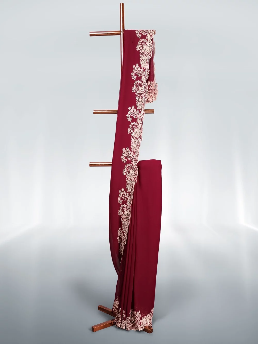 Wine Georgette Saree