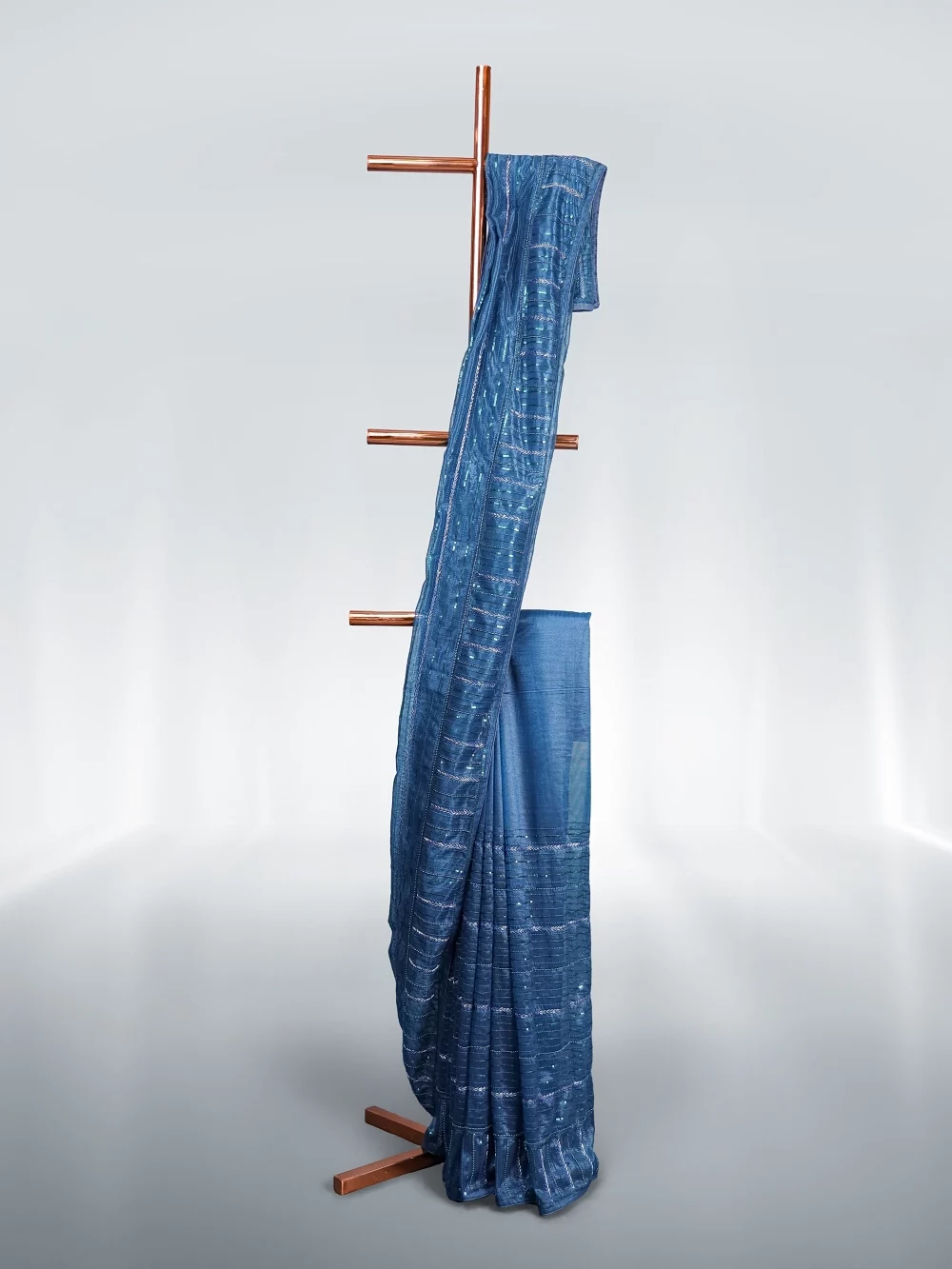 Blue Organza Saree