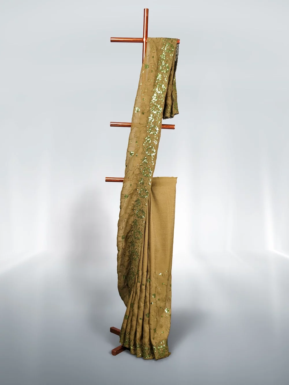 Moss Green Georgette Saree