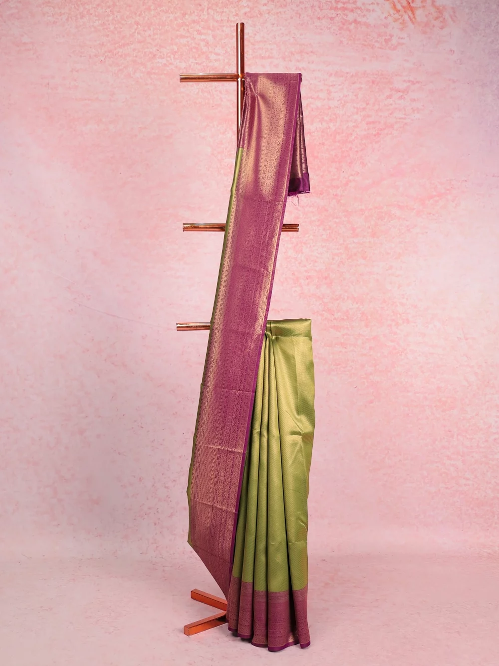 Parrot Green Silk Saree