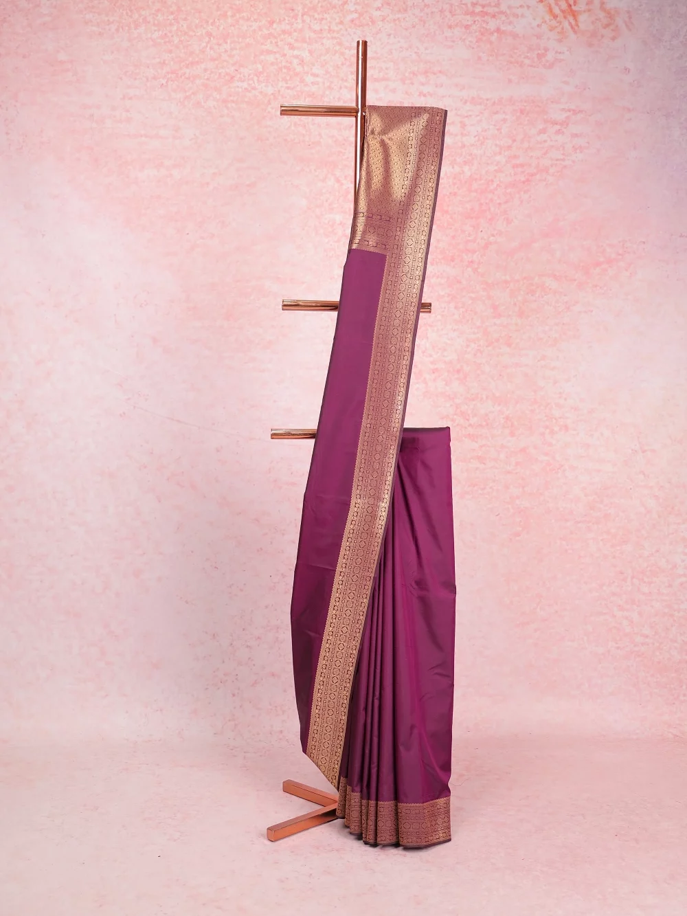 Purple Semi Silk Saree