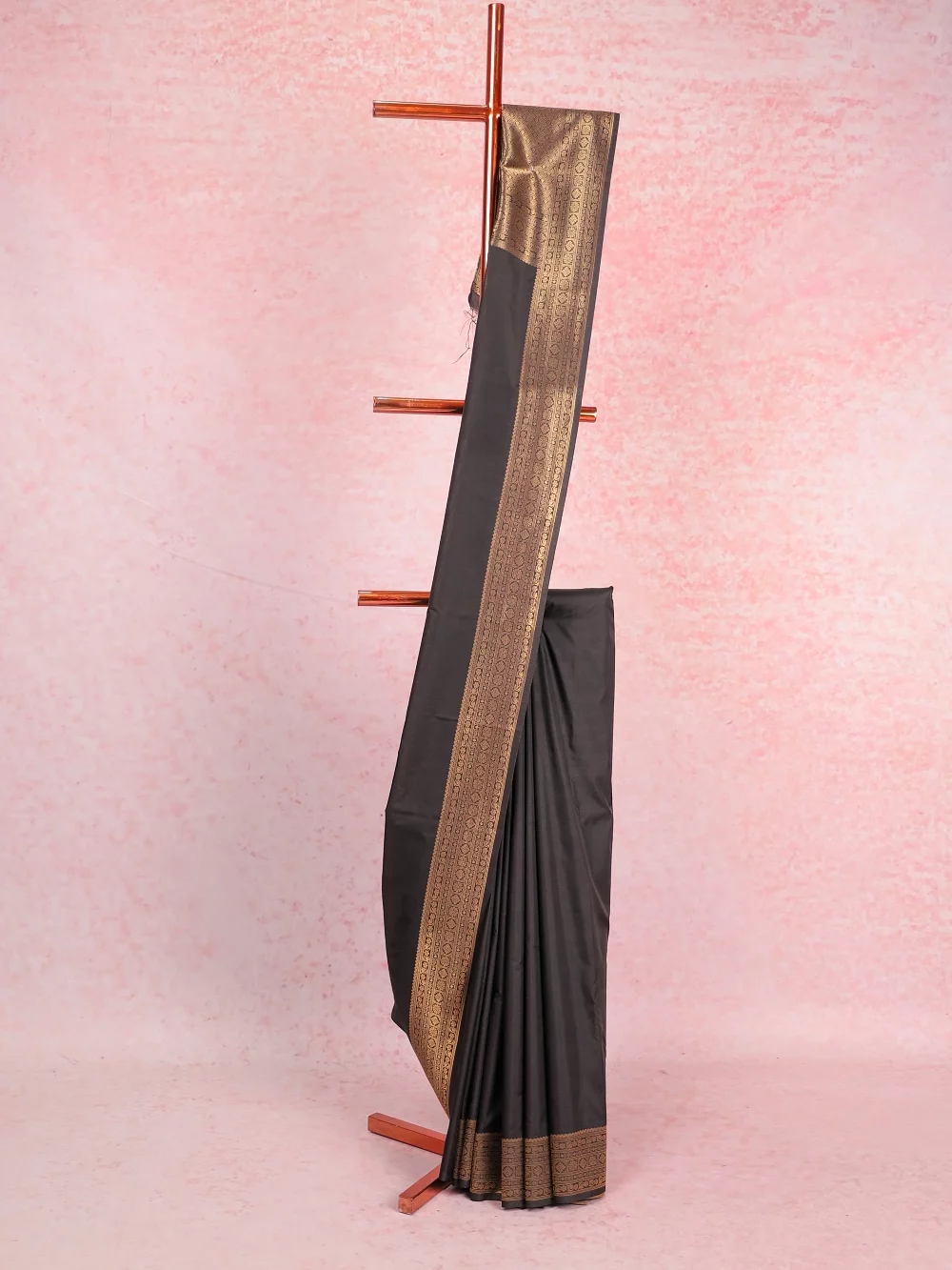 Black Semi Silk Saree