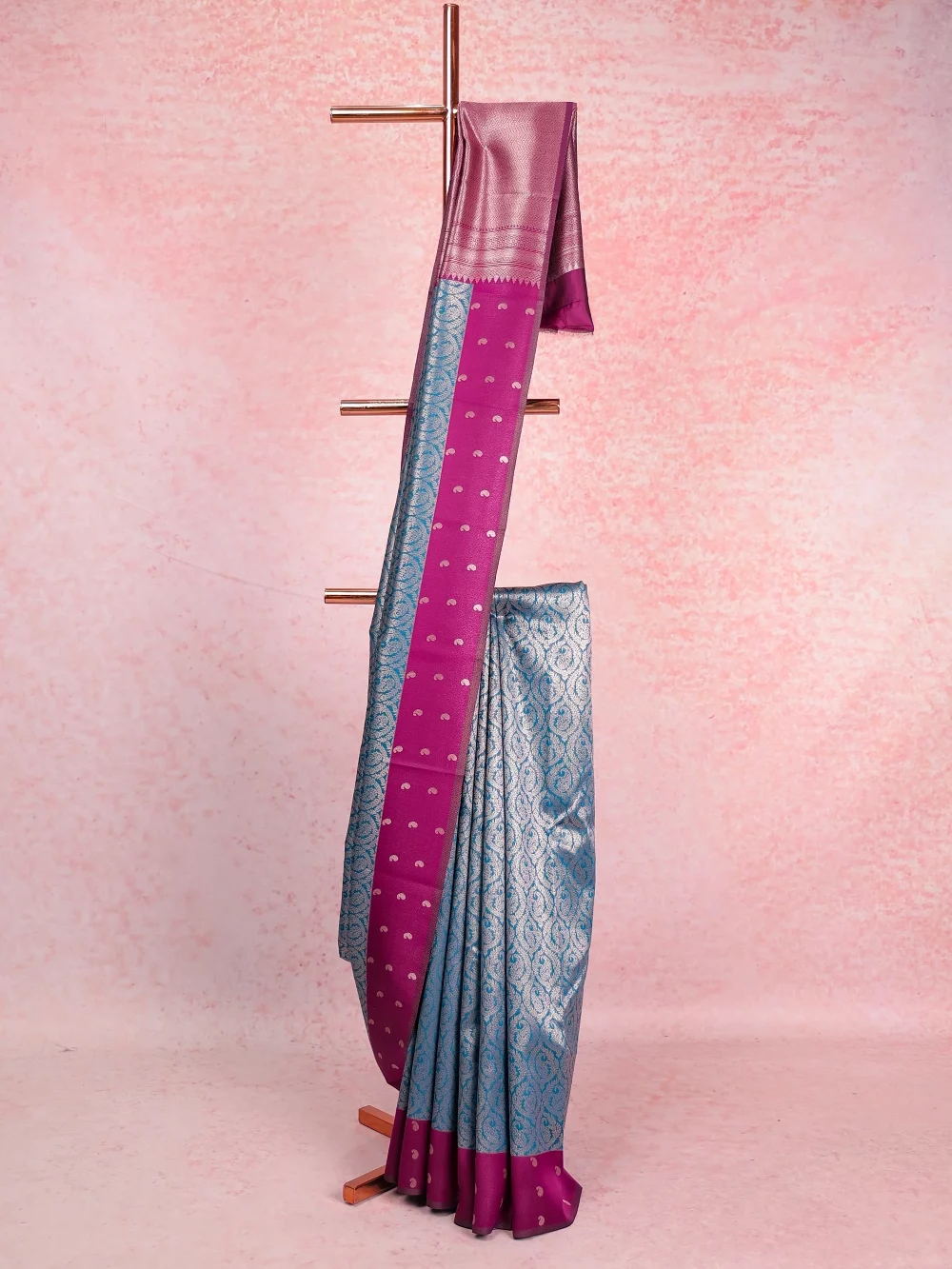 Blue Semi Silk Saree