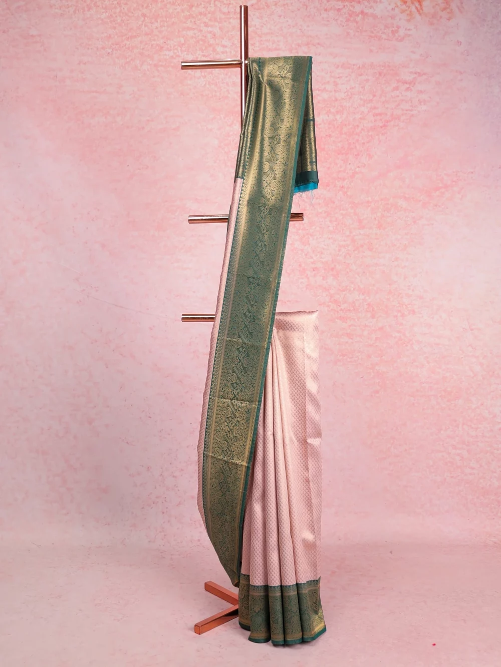 Peach Semi Silk Saree