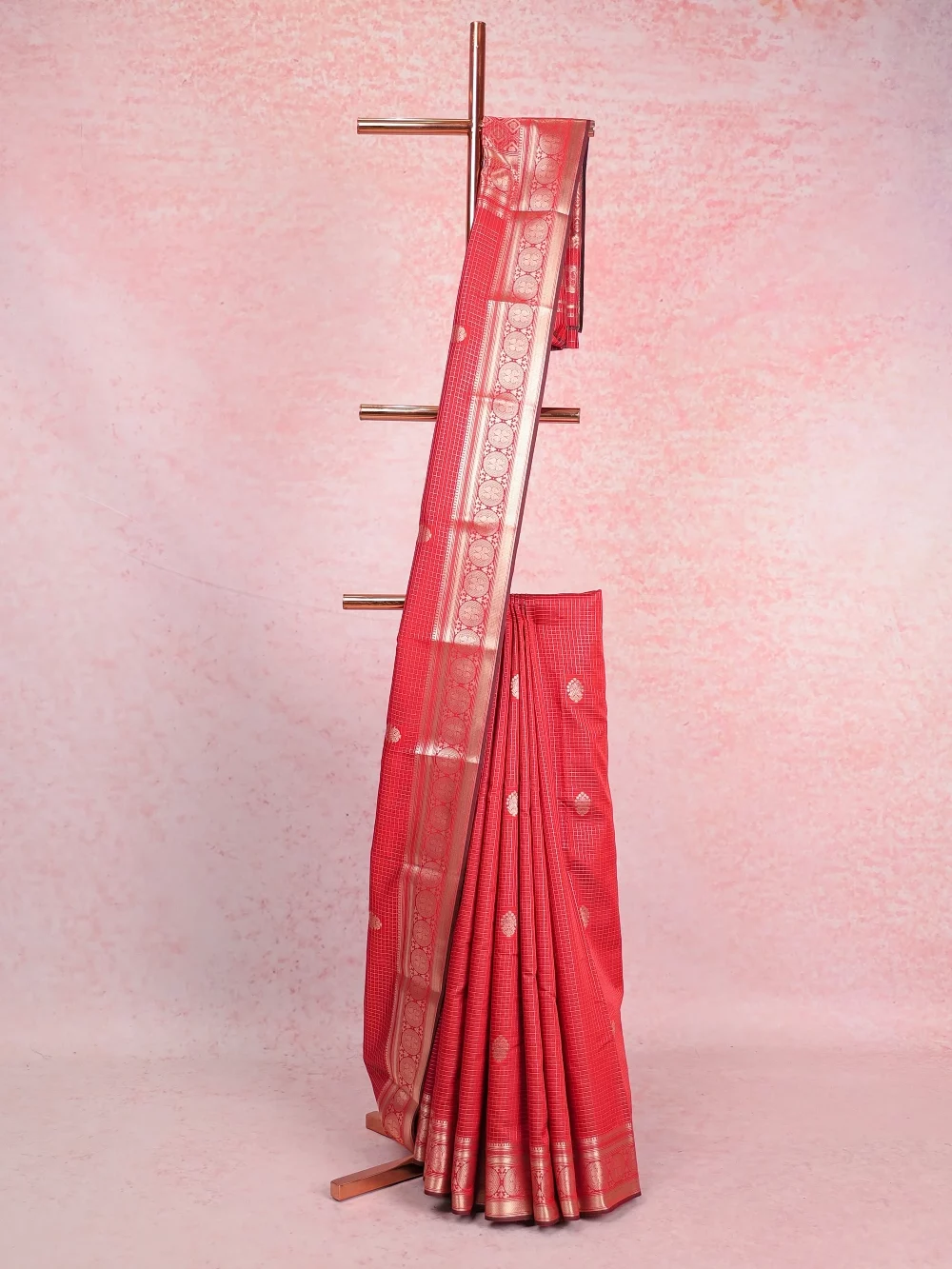 Maroon Cotton Silk Saree