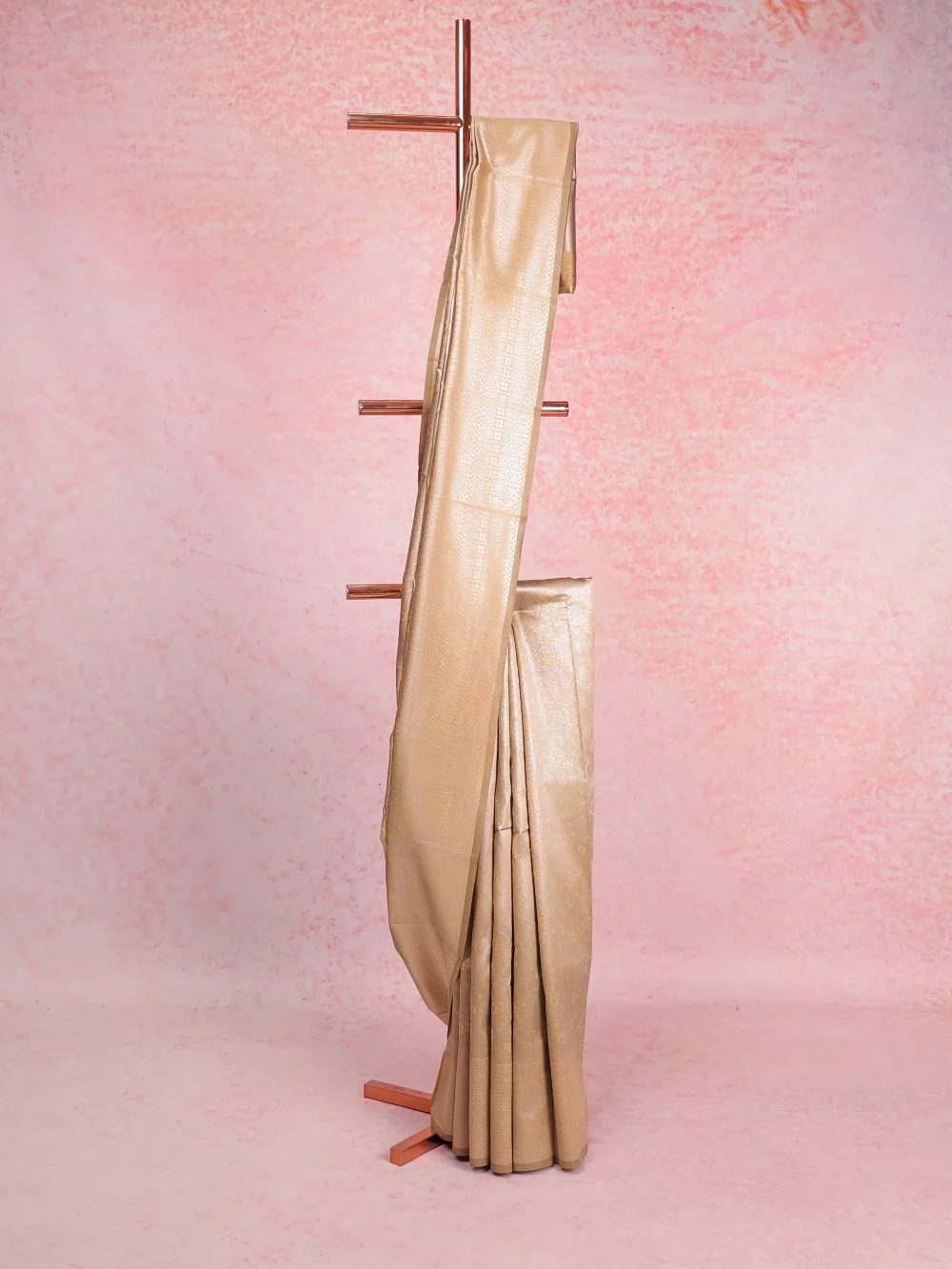 Golden Semi Tissue Saree