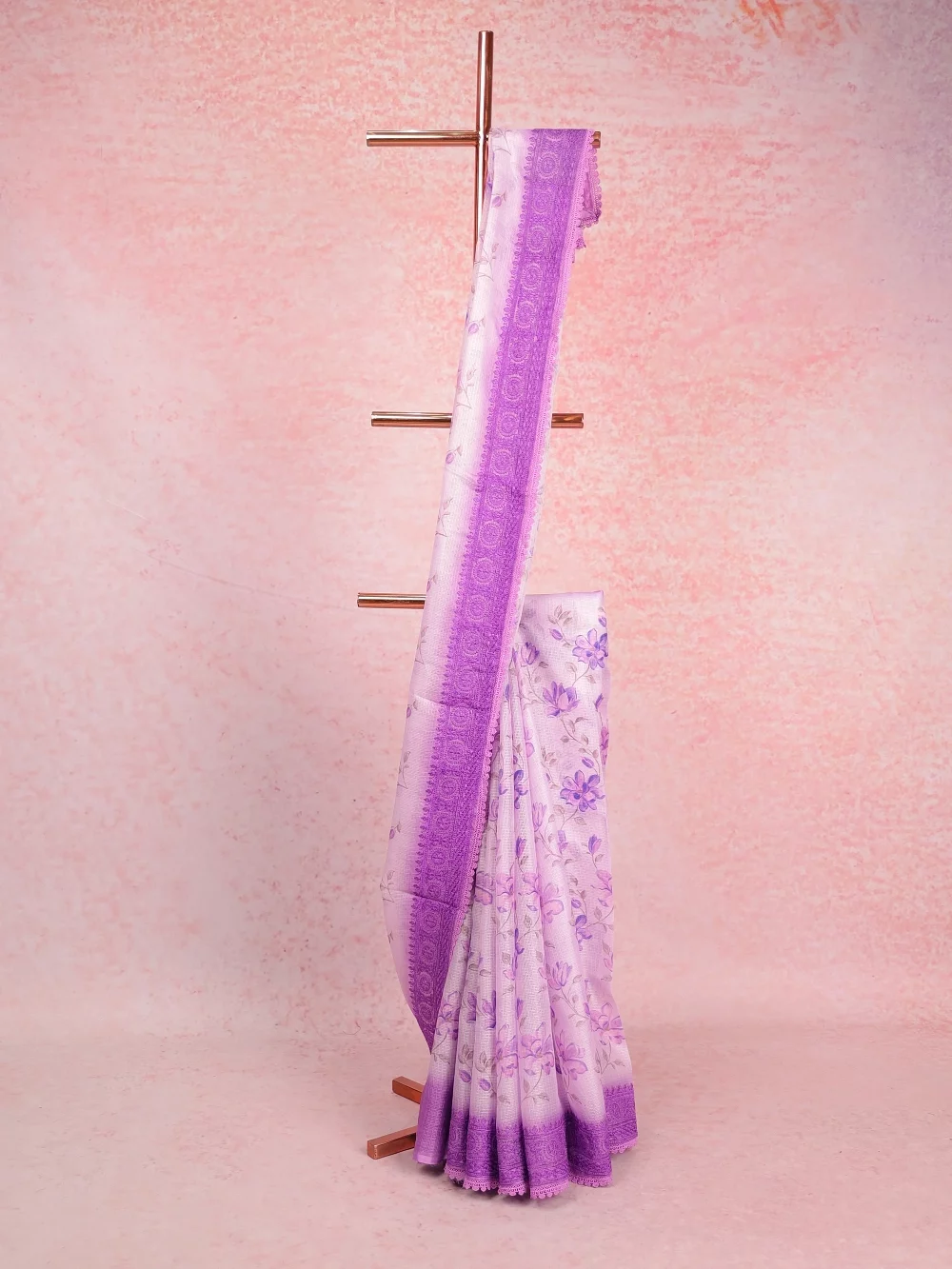 Lavender Kota Saree
