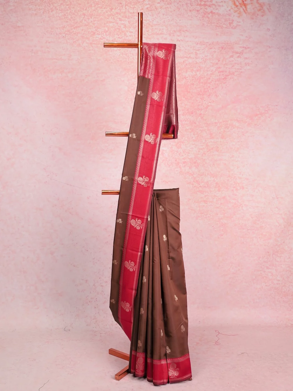 Brown Semi Silk Saree