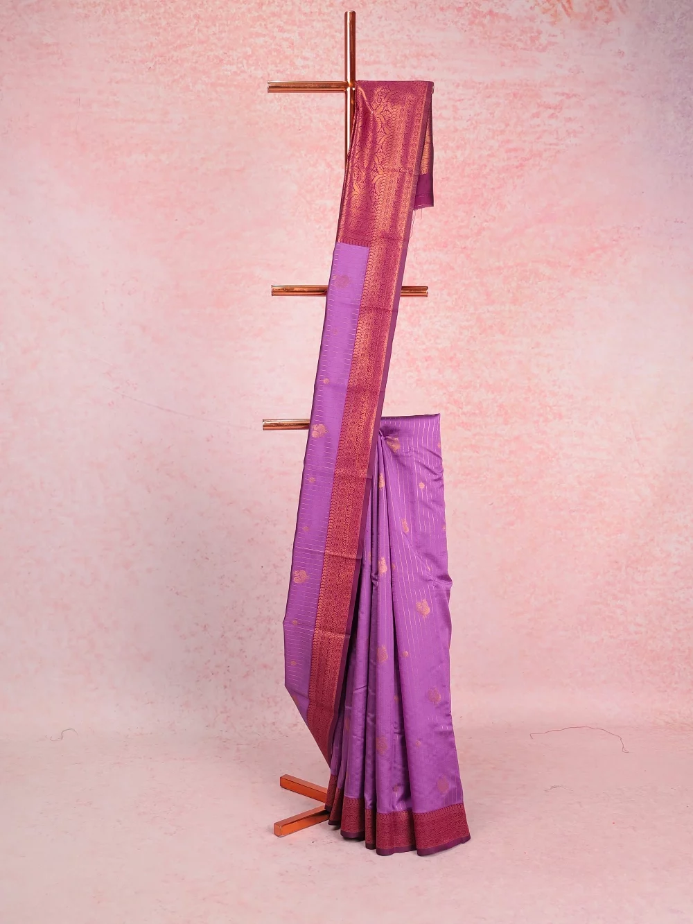 Lavender Semi Silk Saree