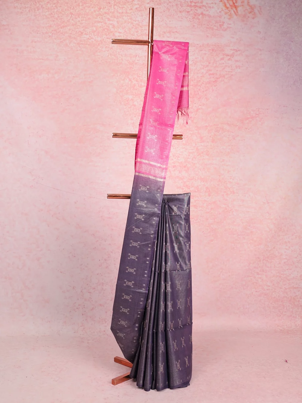 Blue Semi Tussar Saree