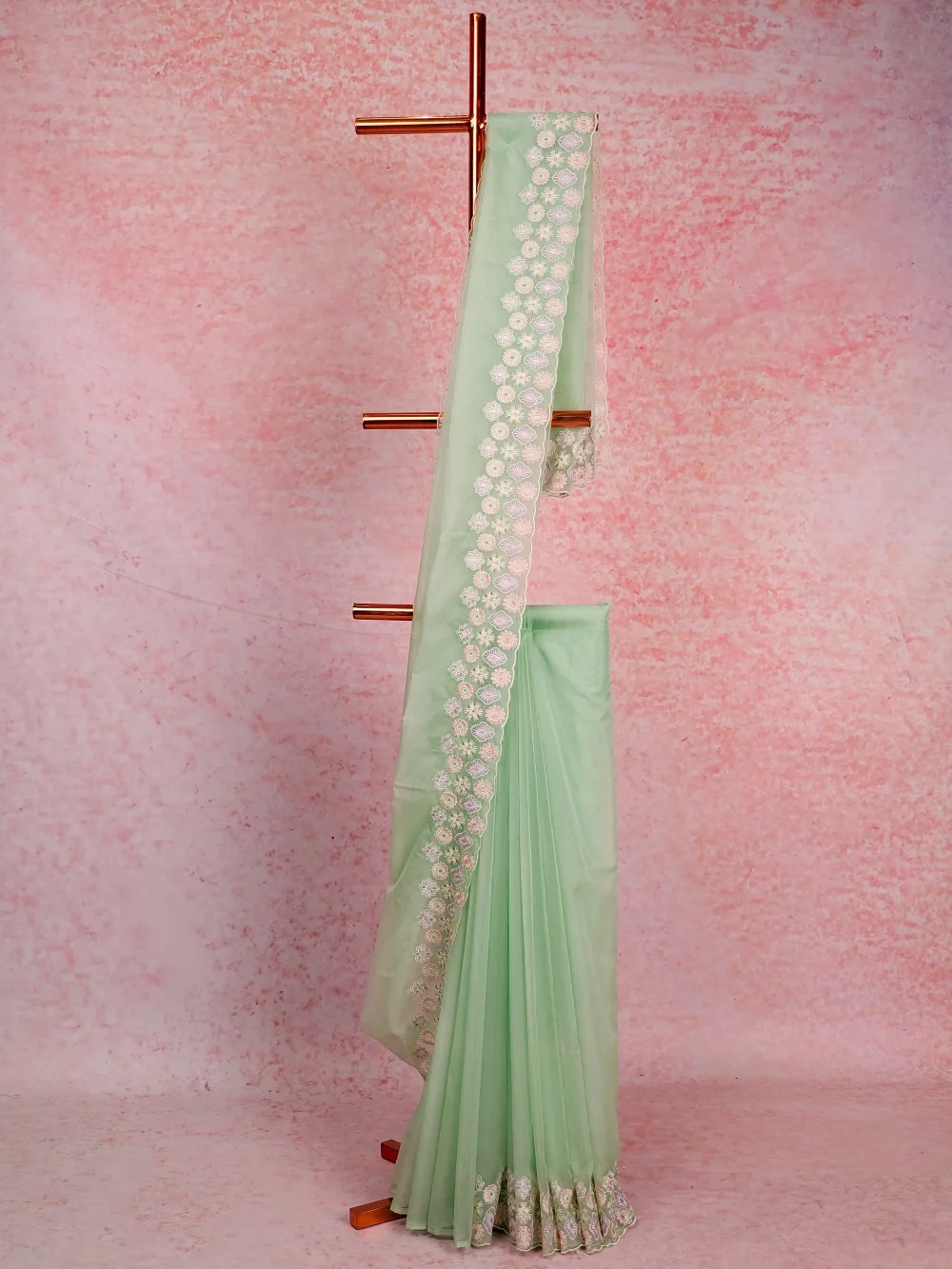 Pista Green Organza Saree