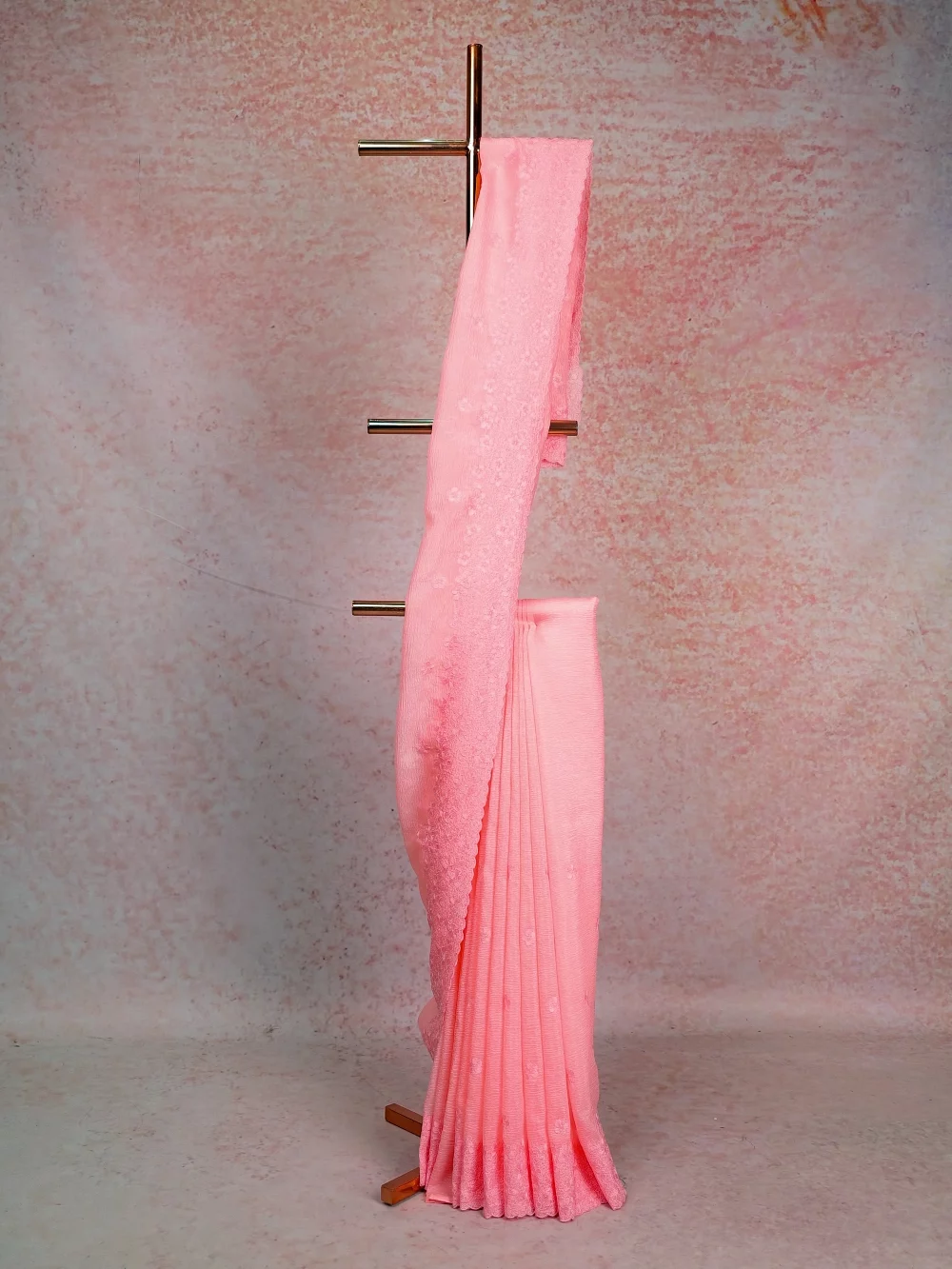 Peach Crush Organza Saree