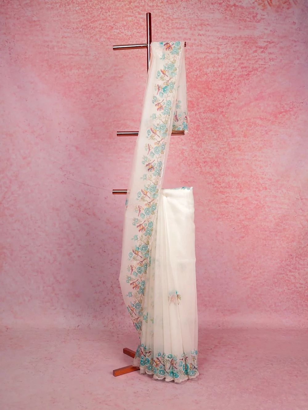 Off White Organza Saree