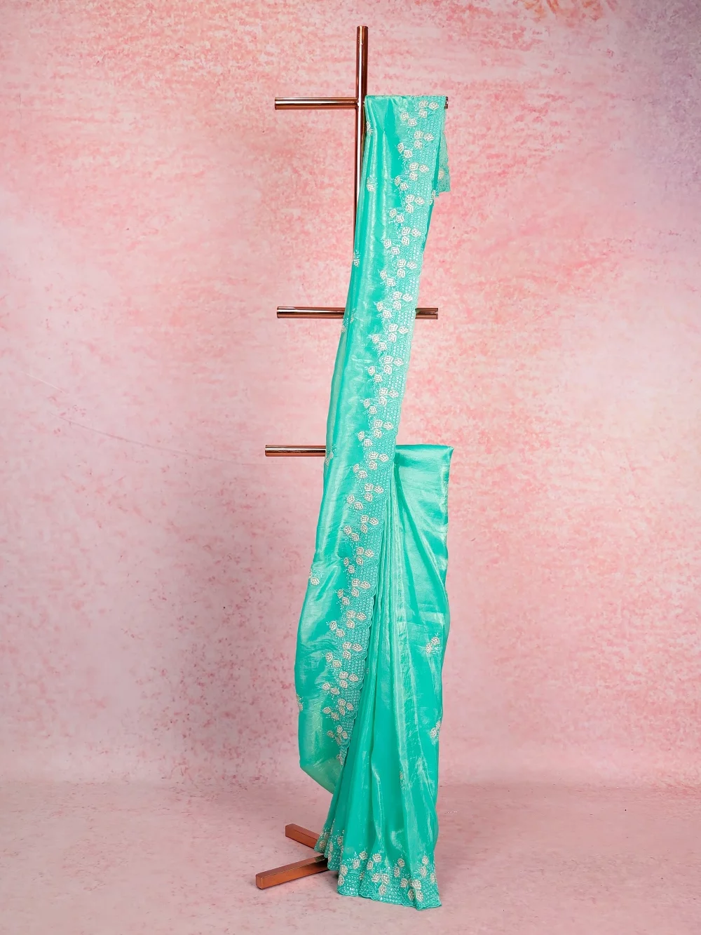 Light Green Tissue Organza Saree