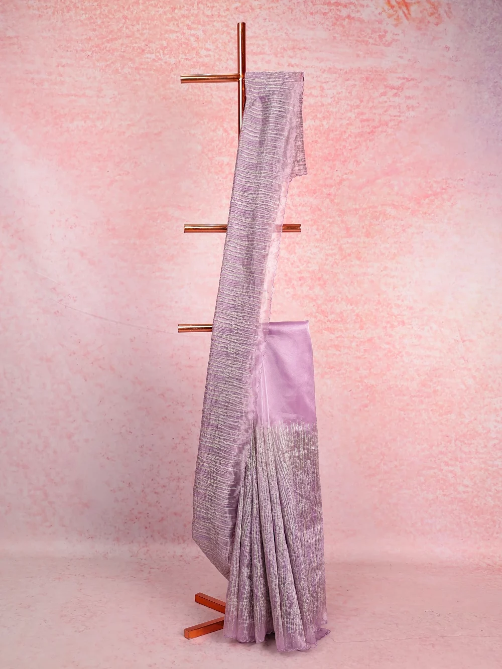 Lavender Glass Organza Saree