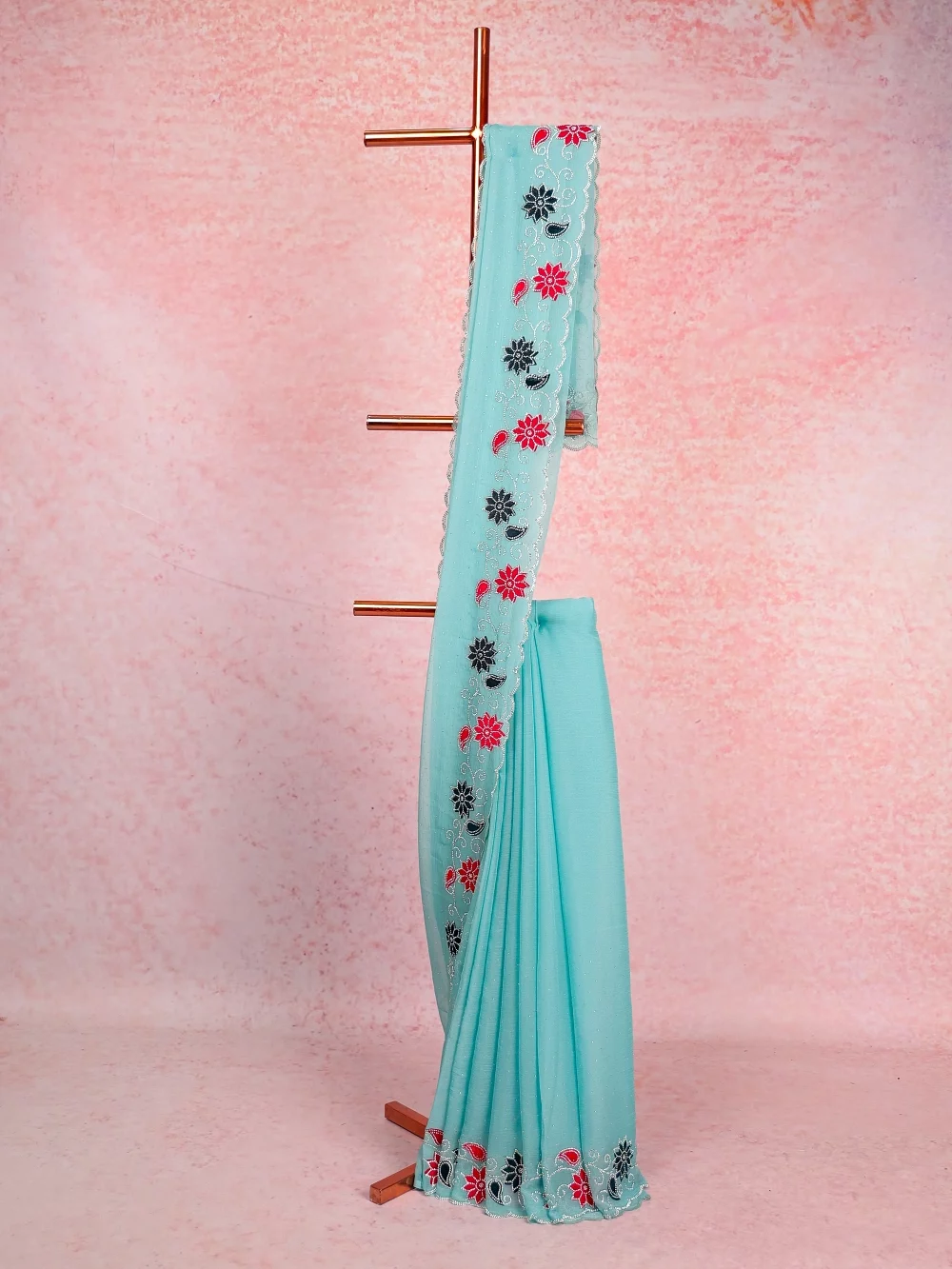 Sea Green Crush Organza Saree