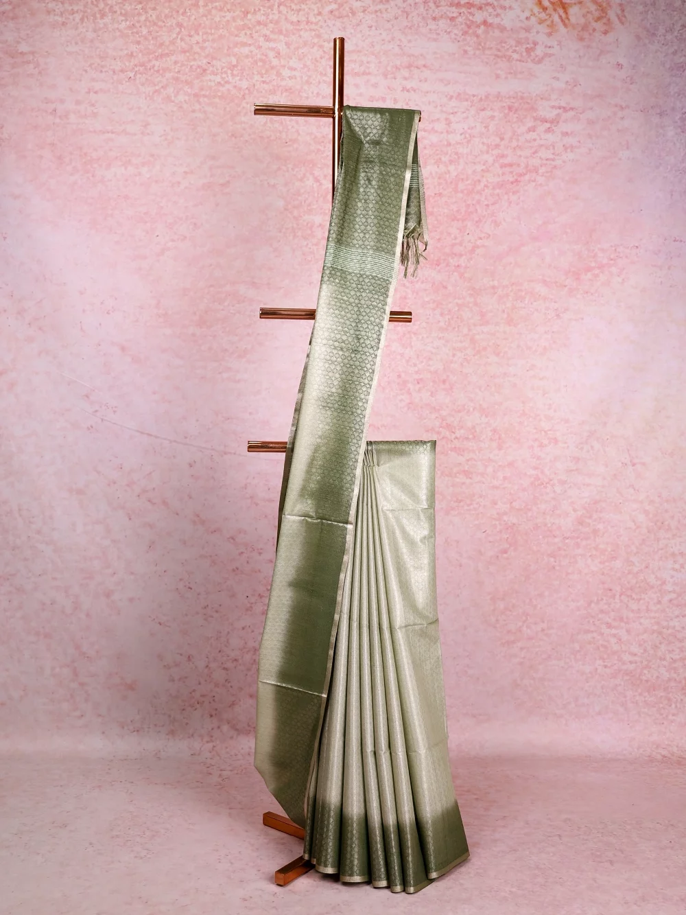 Copper Semi Tussar Saree