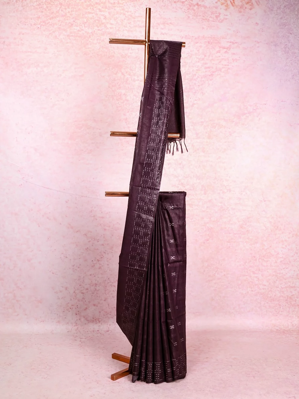 Grape Semi Tussar Saree