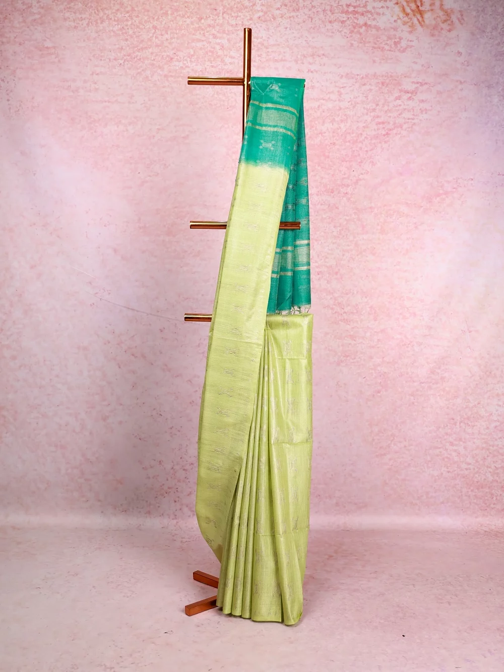 Light Green Semi Tussar Saree