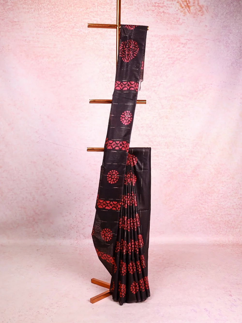Dark Wine Semi Tussar Saree