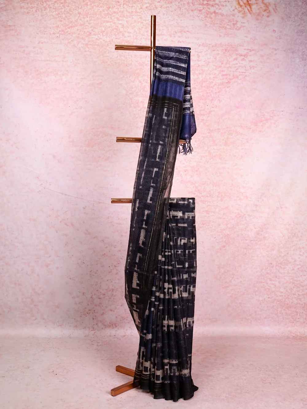 Blue Semi Tussar Saree